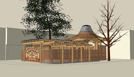 Vancouver Courier: Aboriginal carving pavilion nears completion at Britannia